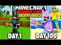 I Survived 100 Days in Ancient Greece on Minecraft.. Here&#39;s What Happened..