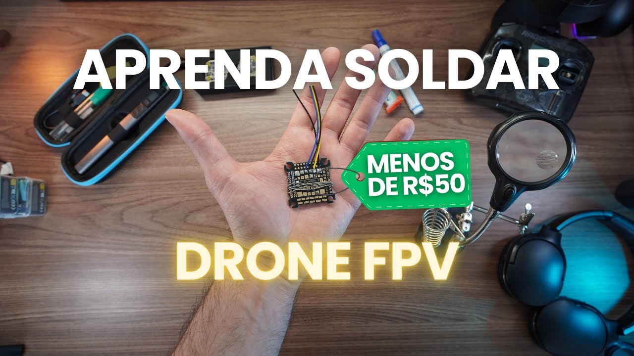 Como aprender a Soldar Drone FPV | Placa de treino de R$50 (Parte 1/2)