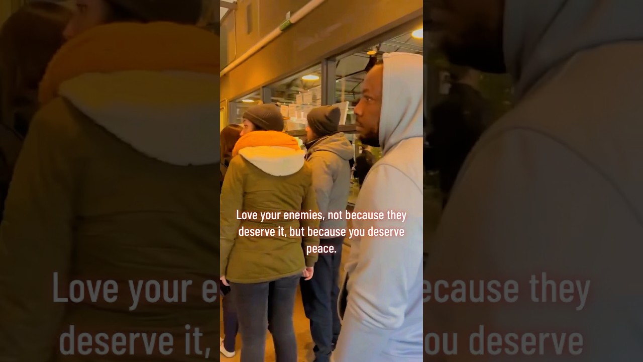 Love your enemies, because you deserve peace. 