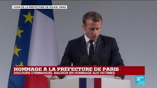 REPLAY - Discours d'Emmanuel Macron lors de l'hommage aux victimes de la préfecture de police