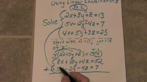 5_4b Solving Systems using linear combinations