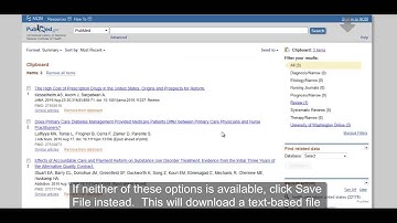 Importing Citations from a Database (PubMed) into EndNote Basic