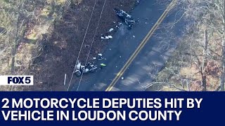 2 sheriff's deputies on motorcycles struck by vehicle in Loudoun County