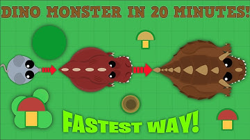 MOPE.IO HOW TO GET DINO MONSTER IN 20 MINUTES! FASTEST WAY TO LEVEL UP IN MOPE.IO (Mopeio Hack)