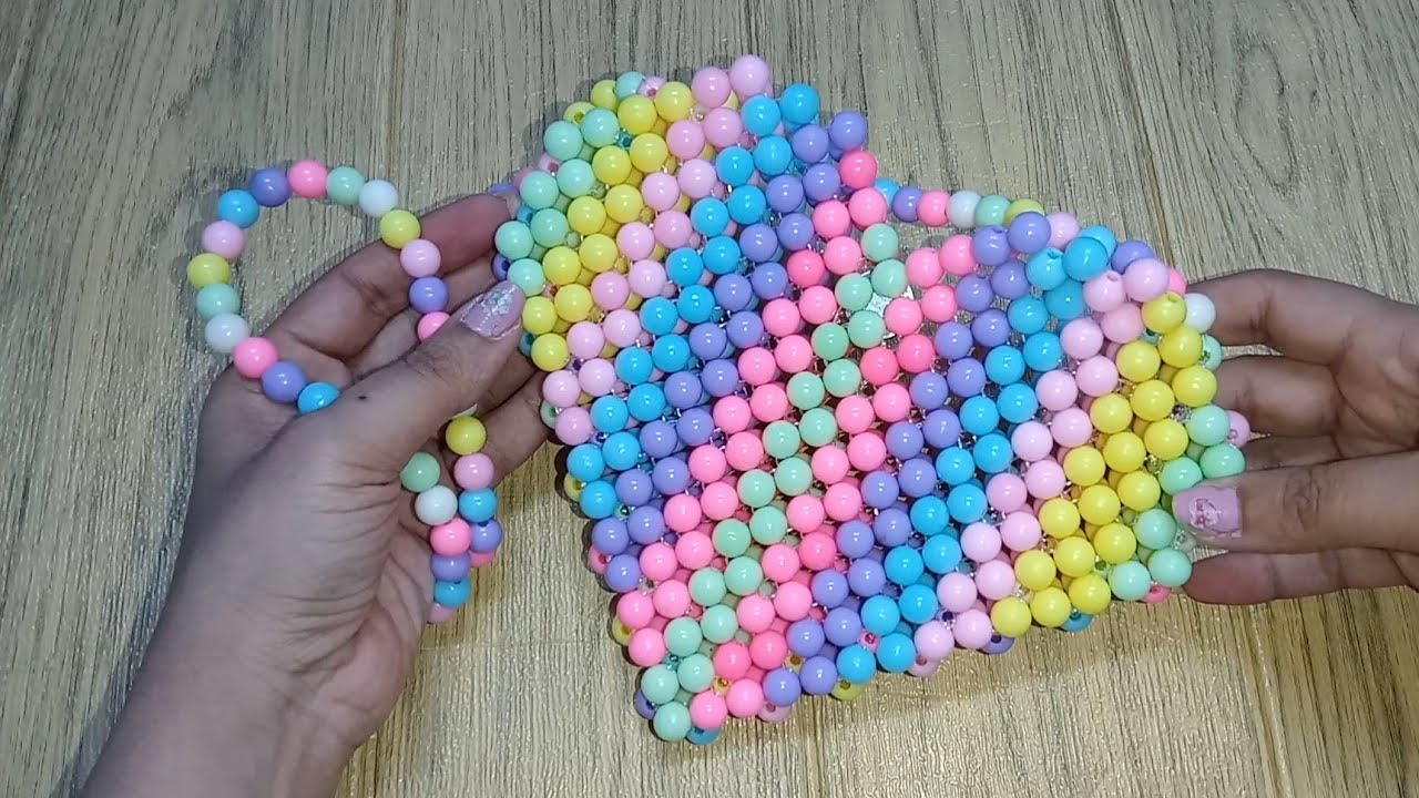 Детская сумочка-сердечко с бисером, пошагово для начинающих❤️❤️ #детские_сумочки_из_бисера #сумка...