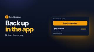 Back Up Your Database From the App, Not the Server