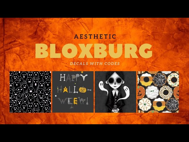 Halloween Costume Decal Codes, For Bloxburg & more in 2023