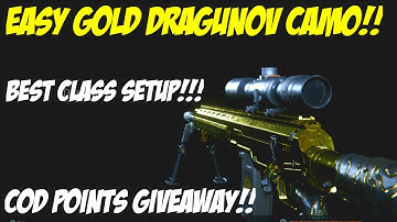 HOW TO EASILY GET THE DRAGUNOV GOLD!!!BEST SETUP!!COD POINTS GIVEAWAY!![MODERN WARFARE WARZONE]