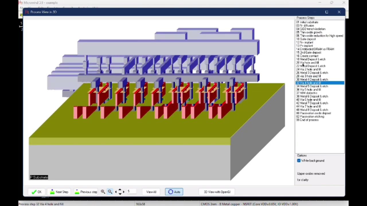 Nanosheet technology Fabrication steps and 3D emulation