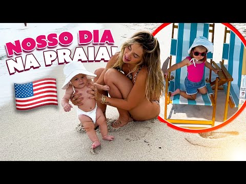 NOSSA PRIMEIRA VEZ NA PRAIA EM MIAMI E EU FILMEI TUDO!!