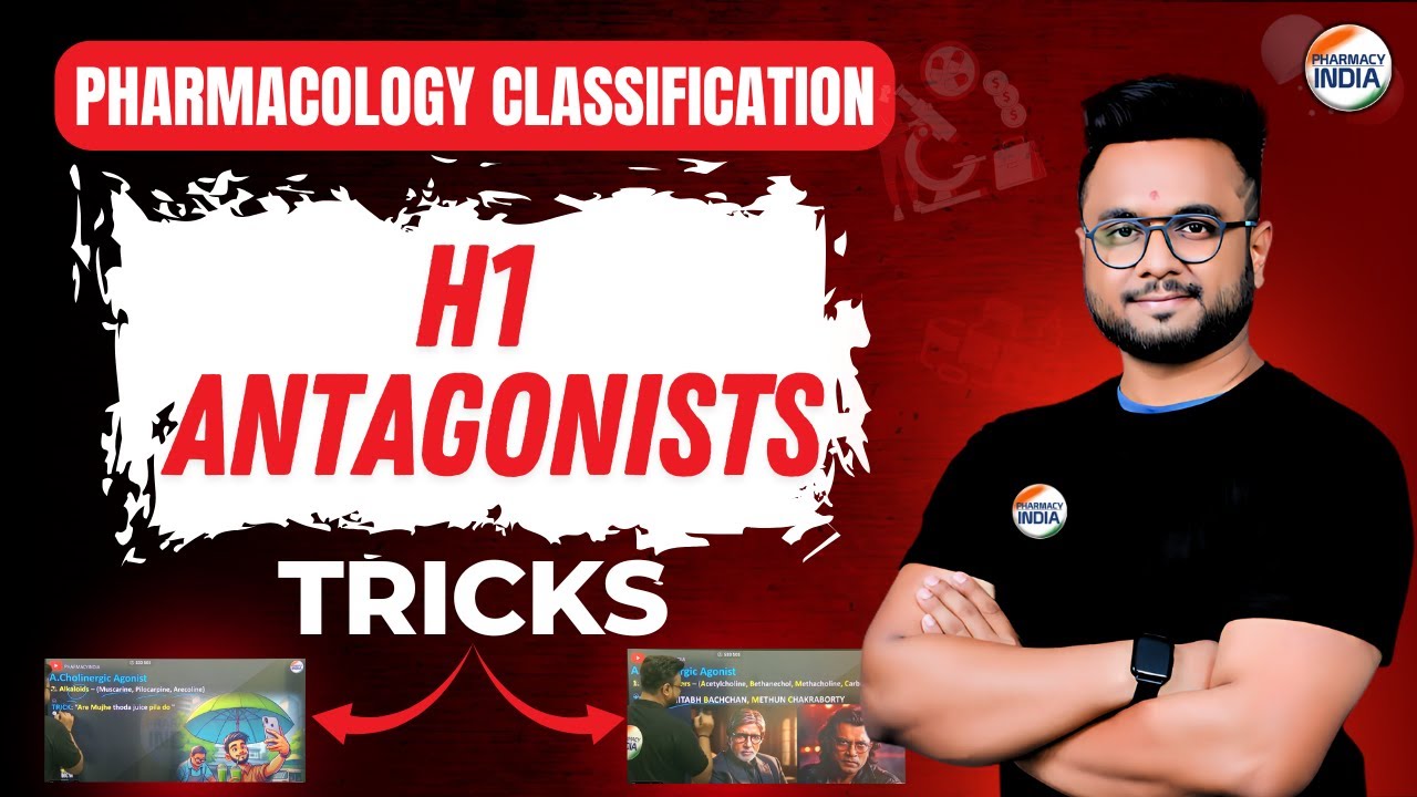 H1 Antagonist Classification With Trick | Pharmacology #pharmacology #h1antagonist #mbbs #nursing