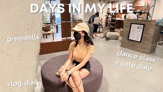 days in my life 🌙 greenbelt, dance class, solo date, night stroll (philippines)