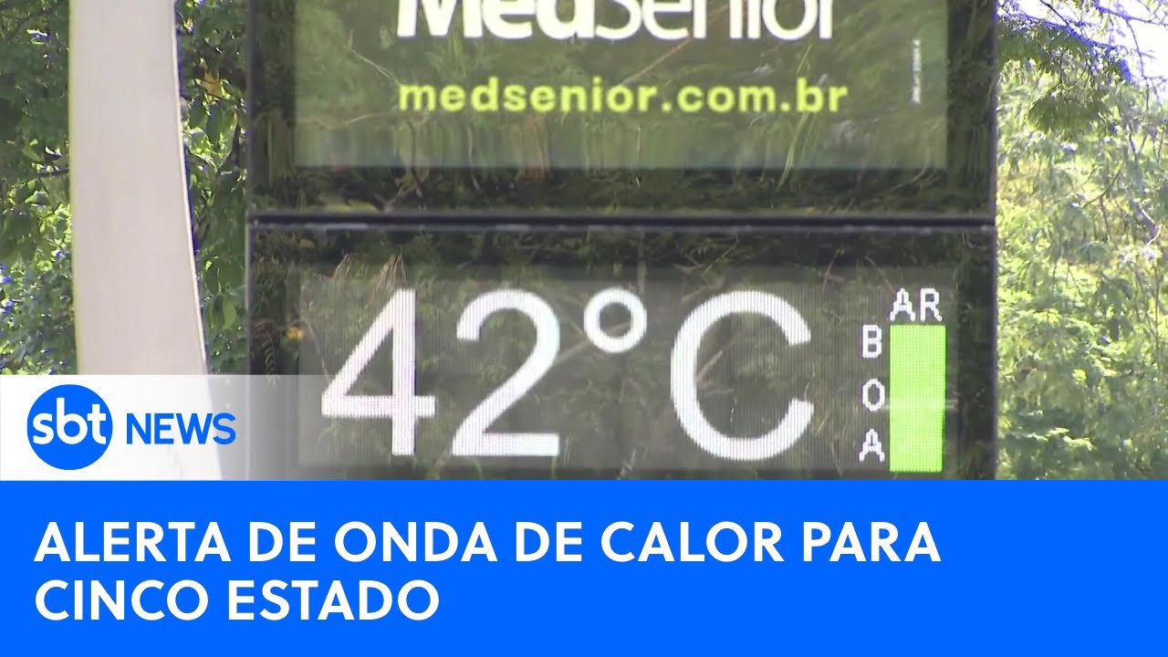 Inmet emite alerta para terceira onda de calor no país |#SBTNewsnaTV(12/03/24)