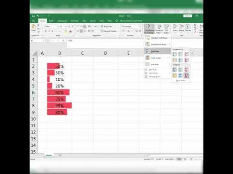Conditional Formatting Percentage Data Bars {Microsoft Excel} #Shorts ...