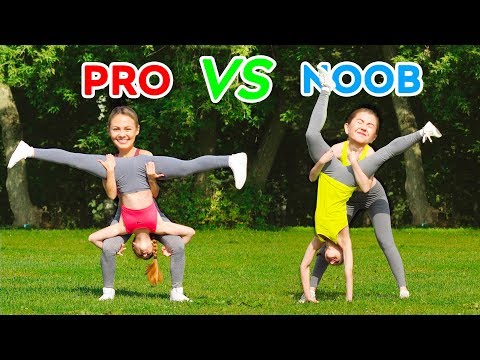 IMPOSSIBLE ACROBATICS CHALLENGE! PRO vs NOOB Spin the Mystery Wheel || Gymnastic Tricks