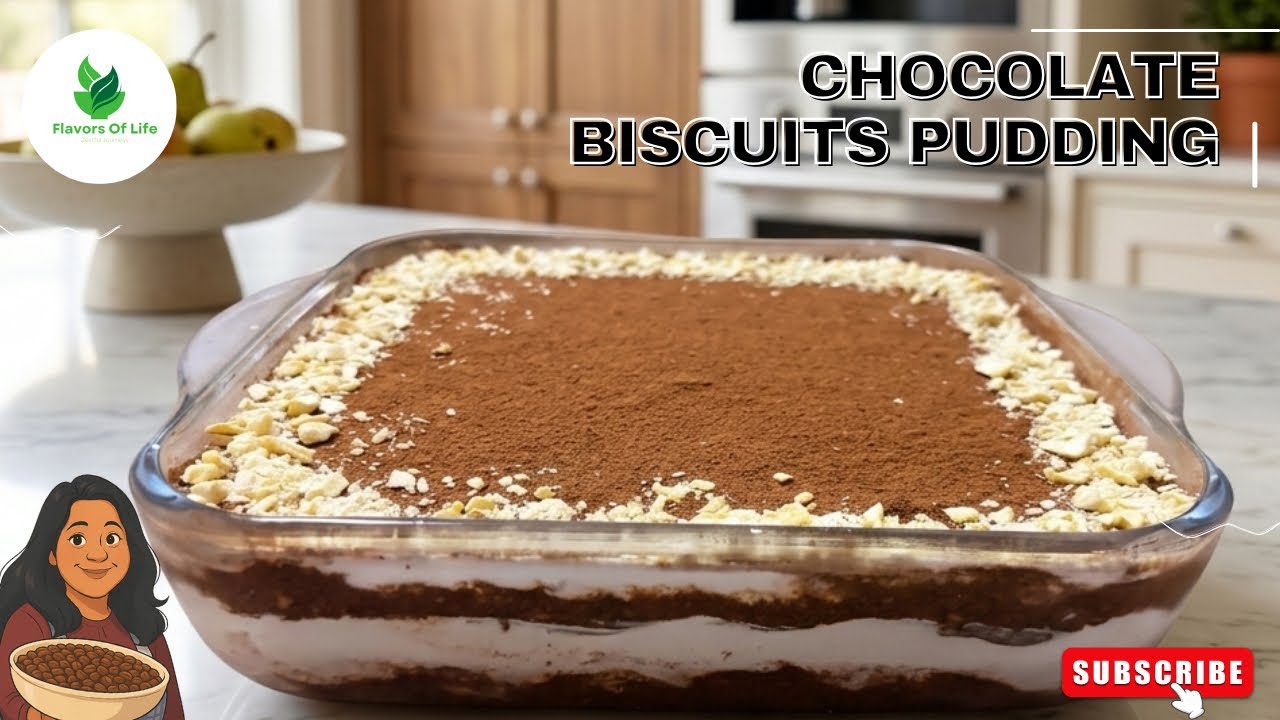 Easy Marie Biscuit Chocolate Pudding | No Bake Dessert Recipe