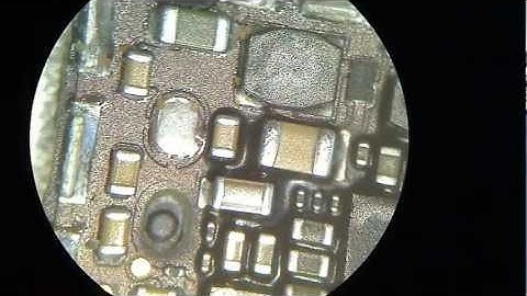 Fixing iPhone 4S 4GS backlight dim screen problem coil and ic and filters CyberDocLLC.com