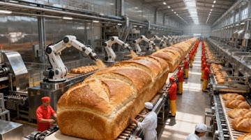 Inside a Modern Bread Factory: From Wheat Grain to Packaged Loaf Bread (Full Process)