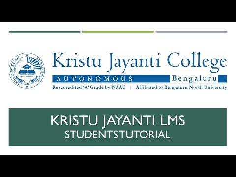 Kristu Jayanti College LMS - Student tutorial