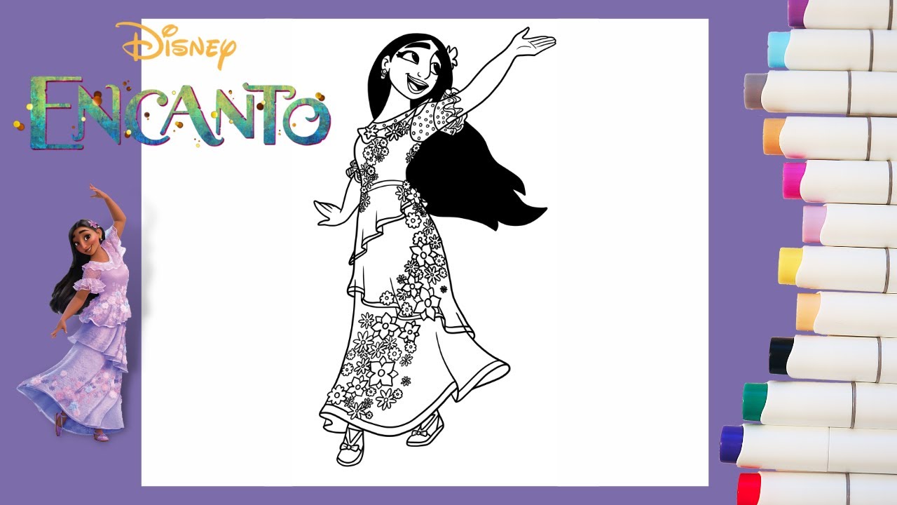 Disney Encanto Coloring Pages | Isabela Madrigal | Tablet Coloring