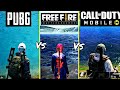 COD vs PUBG vs Free Fire Battlegrounds Comparison - Which Is Your Favorite Game ?
