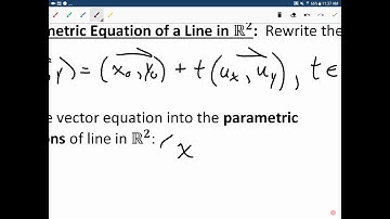 Calculus and Vectors - 8 1 - Vector and Parametric Equations in R2