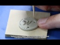 Серебряный кулон с оттиском и фианитом из PMC (precious metal clay)