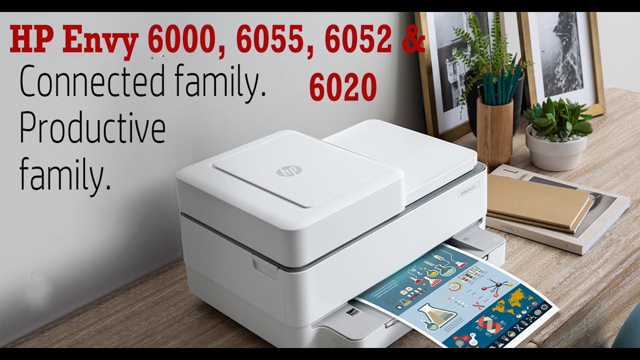 HP Envy 6000, 6055, 6052 & 6020 All in One Printer Drivers - YouTube