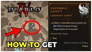 DIABLO 4 - HOW TO GET RAVENOUS ASPECT | ROGUE ASPECT | SHIFTING CITY DUNGEON