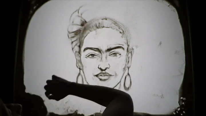 Frida Kalo portrait with sand