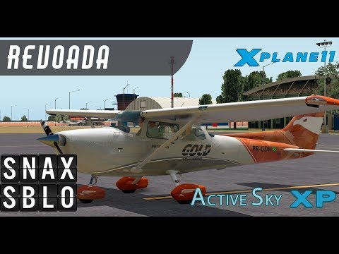 Revoada VCC de SNAX para SBLO com X-Plane 11 e Orthophoto