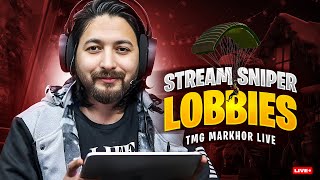 STREAM SNIPERS SOFTWARE UPDATE IN TOP 100 LOBBY | CONQUEROR CHALLENGE | TMG MARKHOR | PUBG Live screenshot 4