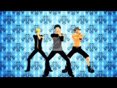 【MMDワンピ】ロー・サンジ・エースで威風堂々
