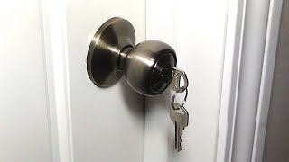 Keyed Entry Door Knob Installation  Door Lock