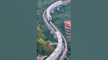 These trains look like they are colliding!