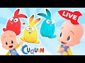 🔴 AO VIVO 🔴Aprenda cores, números e formas com Cuquin|Vídeos educativos para crianças