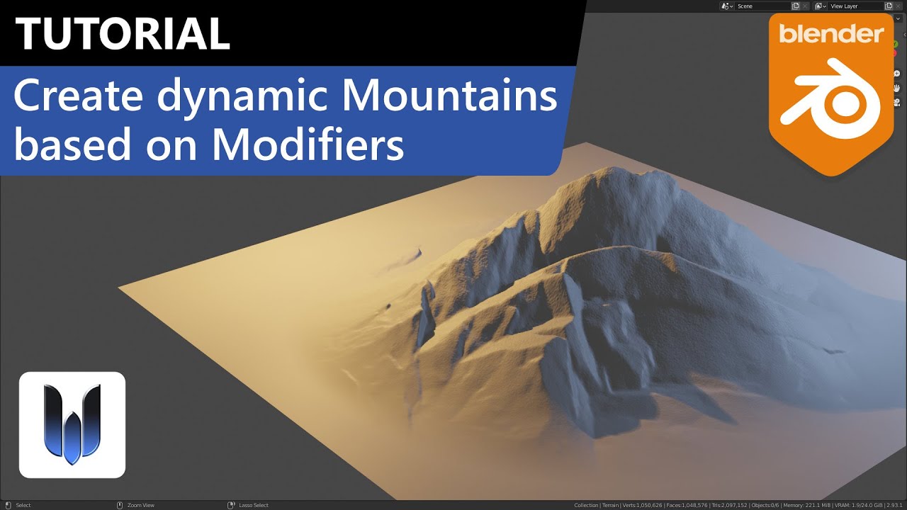 Blender tutorial: Create dynamic Mountains based Modifiers - YouTube