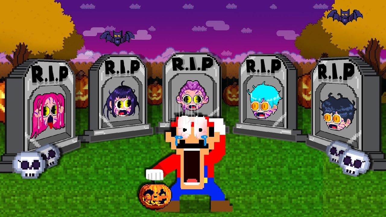 Mario R.I.P All K-Pop Demon Hunter Idols in Halloween Party Challenge!!