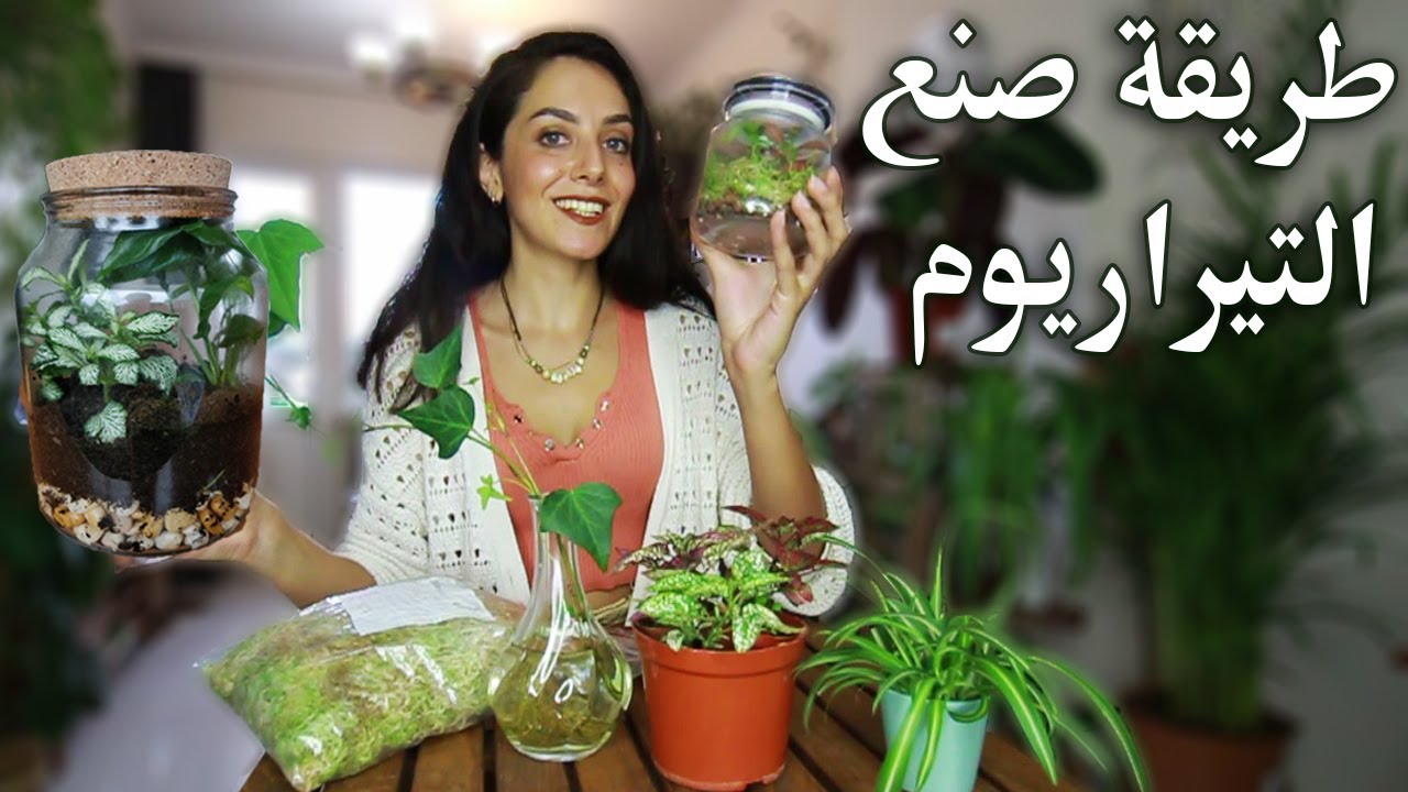 صنع حديقة صغيرة داخل زجاجة + أسهل طريقة لصنع التيراريوم من مواد بسيطة Terrarium