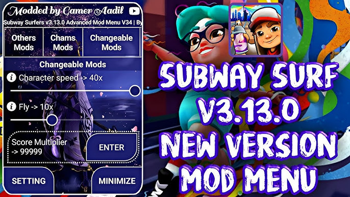 Subway Surfers v2.27.0 Advanced Mod Menu [GodMod, Unlimited