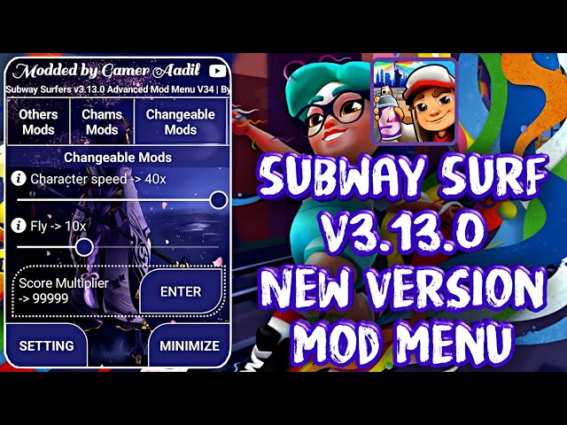 ⚡NEW⚡ Subway Surfers 3.16.0 Mod Menu 