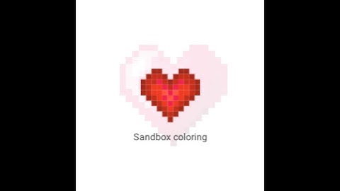 heart drawing/sandbox coloring
