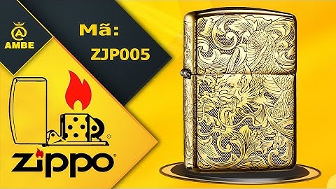 Hộp quẹt Zippo ZJP005 khắc ăn mòn hình rồng | Zippo đồng khối cao cấp | Zippodep.vn
