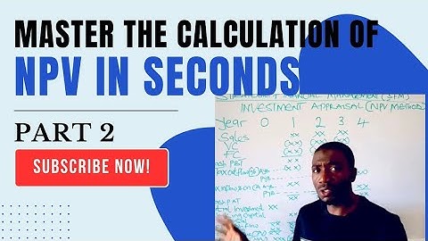 MASTERING NET PRESENT VALUE (NPV) SFM, #ican #icag #icaew #education