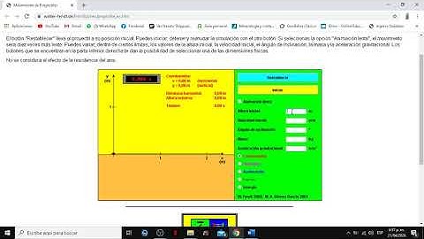 software de movimiento parabólico