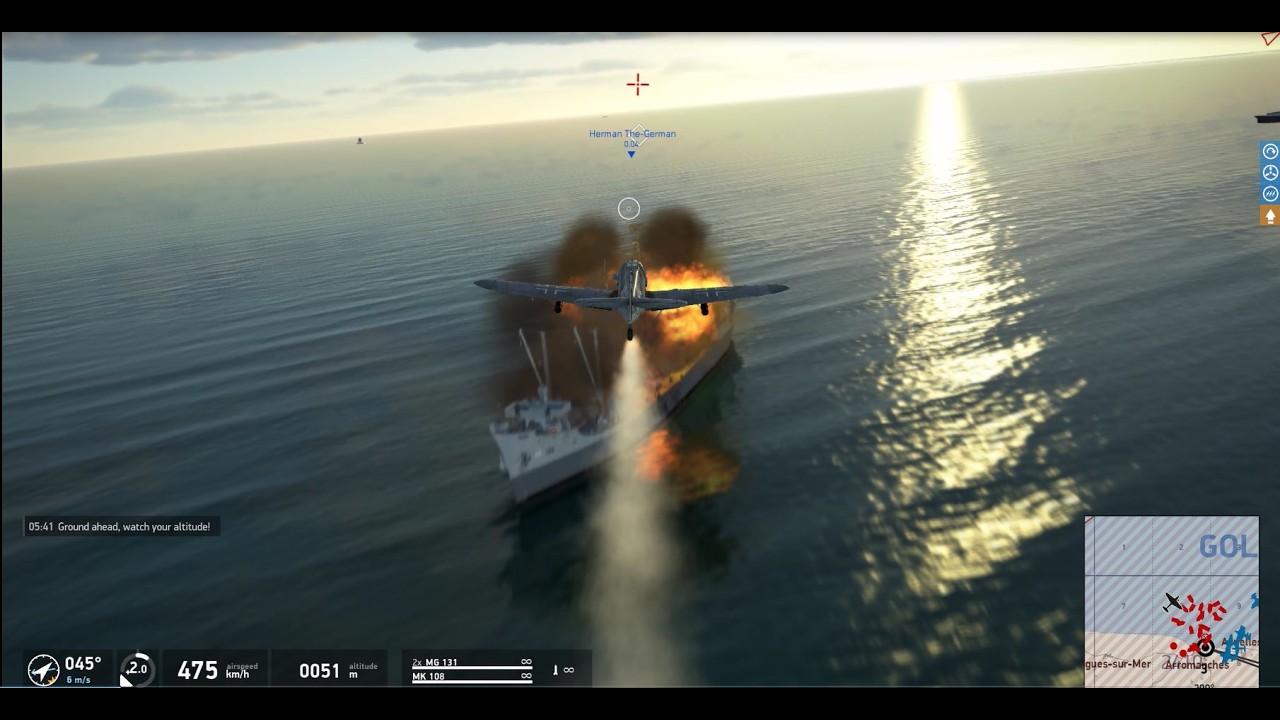 IL 2 Sturmovik Herman The German Rocket Attacking the Gold Normandy Invasion Beachhead