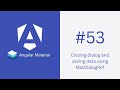 Closing dialog and saving data using MatDialogRef
