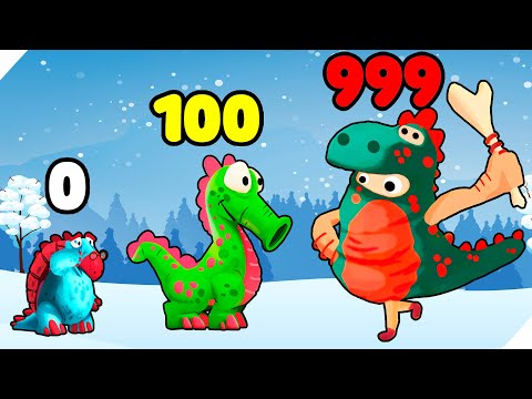 Видео: ЭВОЛЮЦИЯ ДИНОЗАВРОВ  ЗИМА НАСТУПИЛА В ИГРЕ! Dino Bash