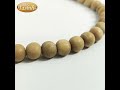 8mm 33bead sandalwood tasbih with copper decorated black tassels