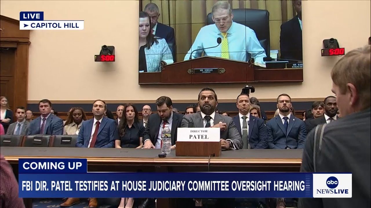 LIVE: FBI Director Patel testifies before House committee at oversight hearing